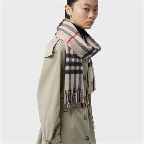 burberry sheer mega check scarf stone|burberry check cashmere scarf.